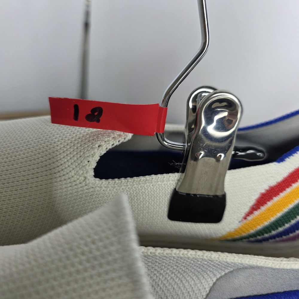 Rothy's The Sneaker WHITE RAINBOW SF Limited Edition Women's 8 Slip On Pride - Picture 9 of 9
